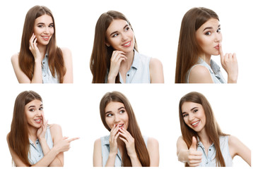 Young girl acting totally positive.