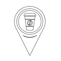 Map Pin Pointer coffee cup icon