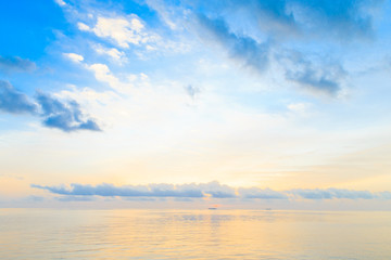 Sunset on sea in Maldives