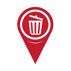 Map Pin Pointer trash icon