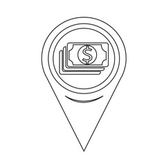 Map Pin Pointer Money icon