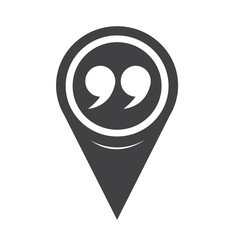 Map Pin Pointer Quotation mark symbol Icon