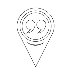Map Pin Pointer Quotation mark symbol Icon