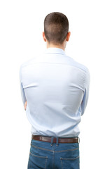 Young man back