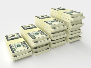 Money stack. Finance concepts