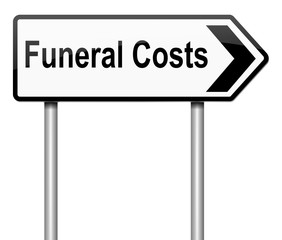 Funeral costs concept.