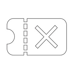 Obraz premium Delete Ticket icon Illustration design