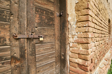 Old wooden door.