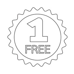 Buy one get one free Icon symbol Illustration design