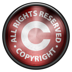 Fototapeta premium Copyright button icon