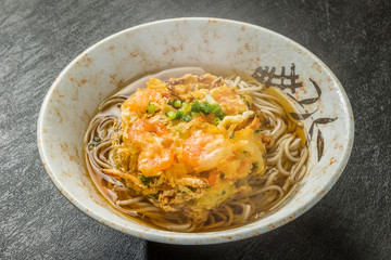 よくある天そば Japanese foods made tempura soba is famous