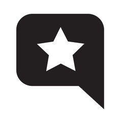 Speech Bubble star icon Illustration symbol design