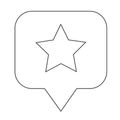 Speech Bubble star icon Illustration symbol design