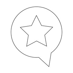 Speech Bubble star icon Illustration symbol design