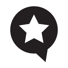 Speech Bubble star icon Illustration symbol design