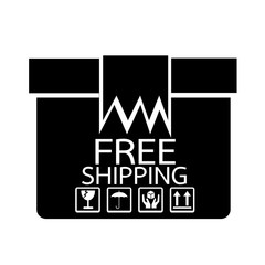 Free Shipping Box icon Illustration symbol design
