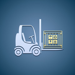 forklifts with cargo box.