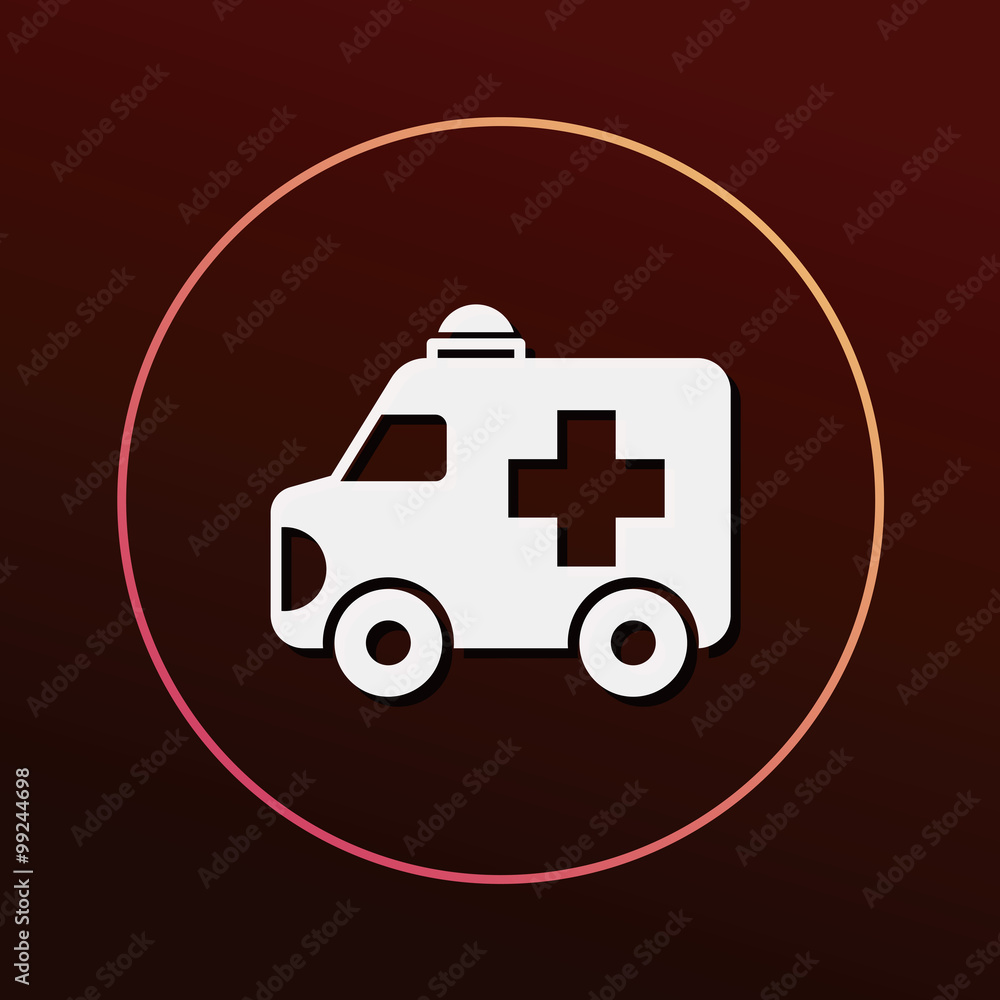 Sticker ambulance icon