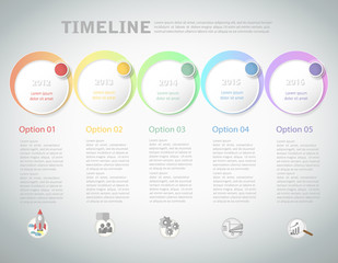 Infographic timeline. Vector illustration can be used for workflow, layout, daigram