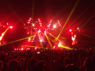 Fototapeta na wymiar Blur shot of crowd on music concert