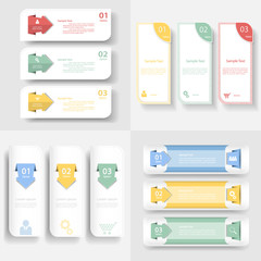 Infographic template, banner, options