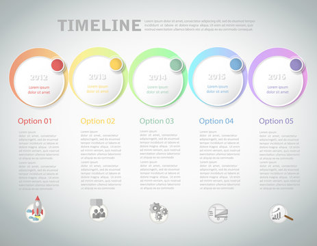 Infographic timeline. Vector illustration can be used for workflow, layout, daigram