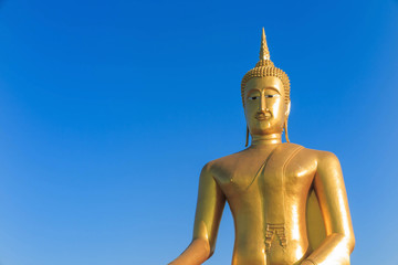 Fototapeta na wymiar The big statue of Buddha in Bangkok Thailand
