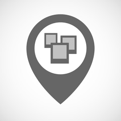 Obraz premium Isolated map marker with a few photos