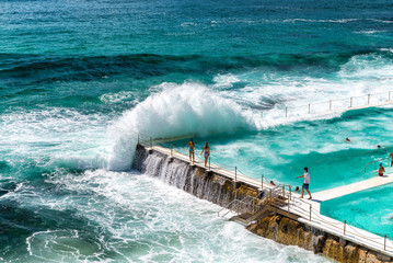 Pool at the border of the sea