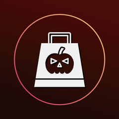 Obraz premium halloween shopping bag icon