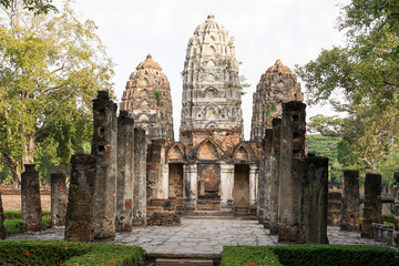 Wat Si Sawai buddhist temple Sukhothai Historical Park heritage site