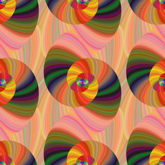 Obraz premium Colorful spiral fractal pattern