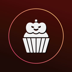 halloween cupcake icon