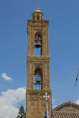 Bell tower of the ancient church in Nicosia, Cyprus.