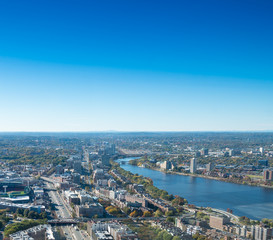 Fototapeta na wymiar Aerial view of Boston skyline