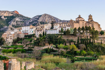 Obraz premium Sunset view of Tivissa, Spain