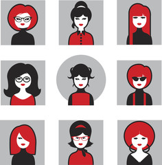 Avatar various girls faces-01