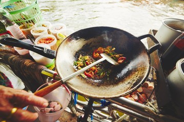 Floating market in Bangkok