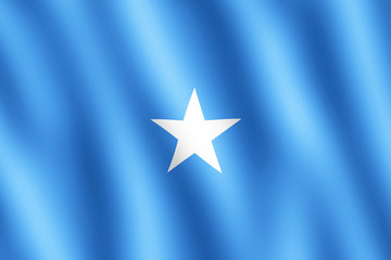 Flag of Somalia waving in the wind