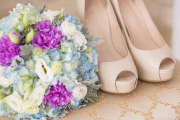 Wedding shoes on the gatherings