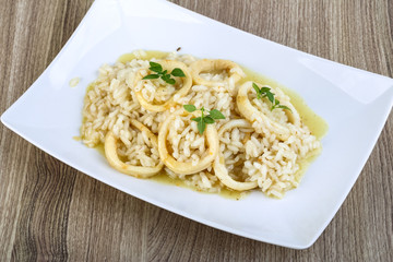 Squid risotto