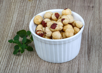 Hazelnuts in the bowl