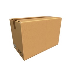 Cardboard Box isolated on white background
