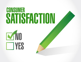 no Consumer Satisfaction approval sign concept