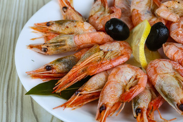 Boiled shrimps