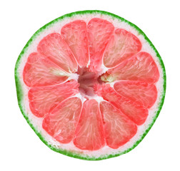 Fresh pomelo fruit isolated on white background