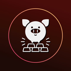 financial piggybank icon