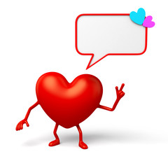 The 3d heart and a dialog box