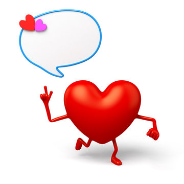 The 3d heart and a dialog box