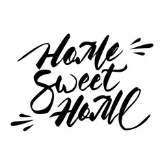 Home sweet home hand lettering.